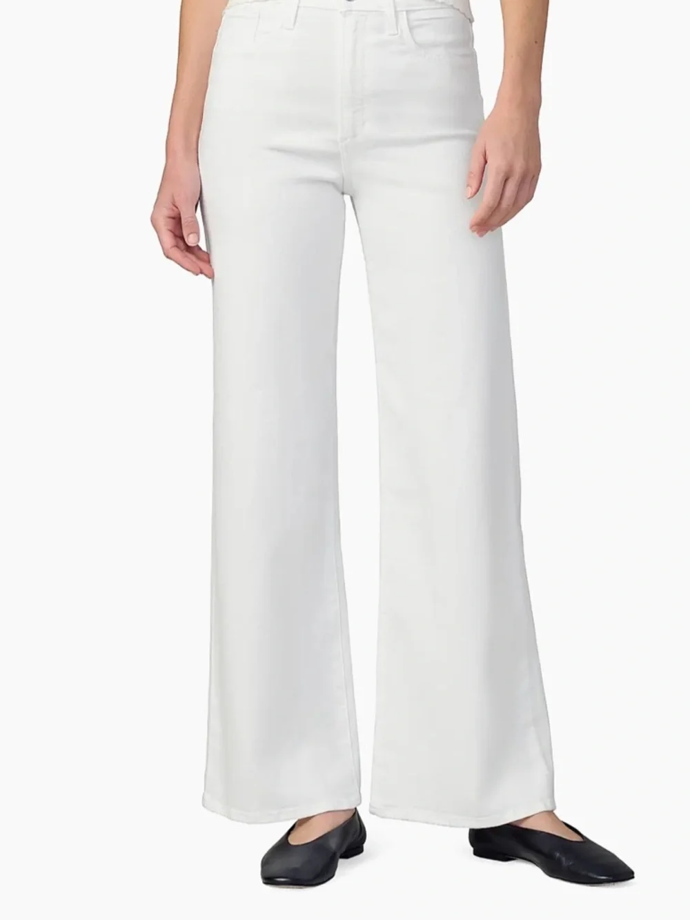Joe's Jeans White High-Rise Wide Leg Jeans - Picture 2 of 4